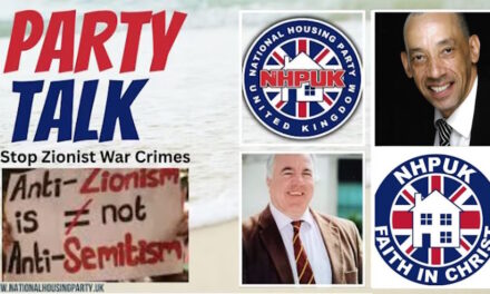 NHPUK “Party Talk” Stop Funding Zionist War Crimes